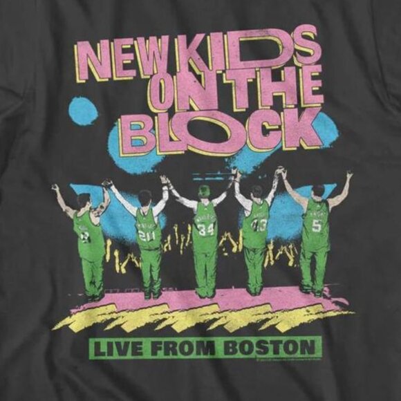 Live From Boston New Kids On The Block Band Parent Fan Outfit T-Shirt 90 - Picture 2 of 5